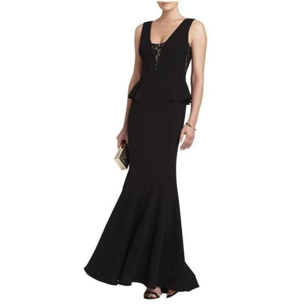BCBGMaxAzria Silvia Peplum Gown